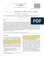 Measuring Layer Thicknesses With GPR - Theory To Practice: Materials