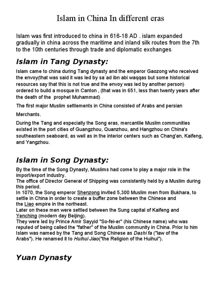 Islam in China | PDF | East Asia | China