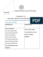 Assignment On: Bangabandhu Sheikh Mujibur Rahman Science &technology University