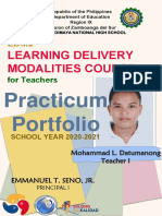 Learning Delivery Modalities Course: Practicum Portfolio