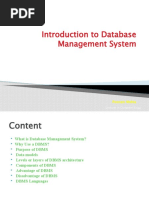 Introduction To Database Management System: Poonam Mehta