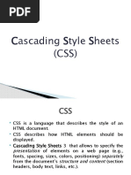 Cascading Style Sheets (CSS)