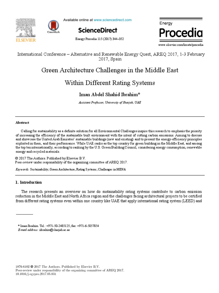 Sciencedirect PDF Green Building Sustainability