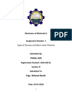 Mechanics of Materials-II: Faisal Aziz