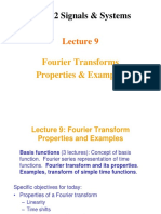 EE-232 Signals & Systems: Fourier Transforms Properties & Examples