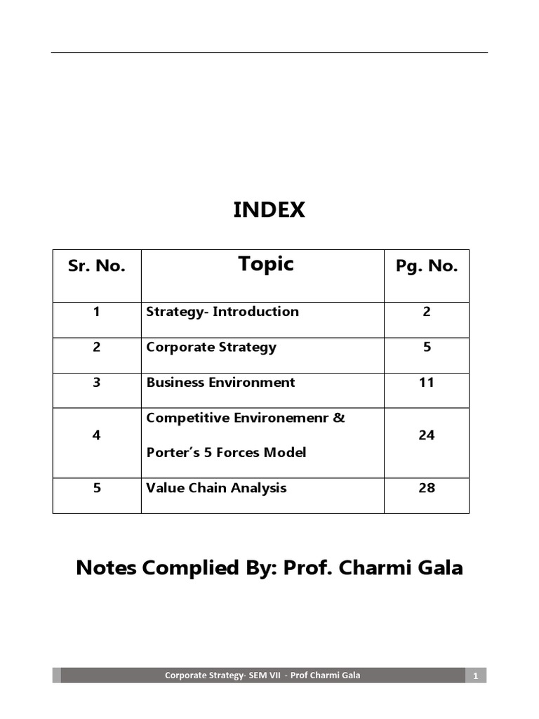 Corporate Strategy Module 1 Pdf Strategic Management Economics