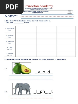 Easy Writing Quizzes 1 3 Kindergarten (1)