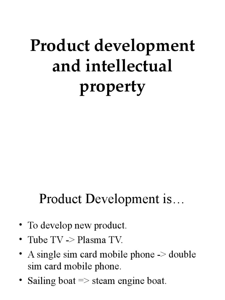 Product Development and Intellectual Property | PDF | Copyright | Civil ...