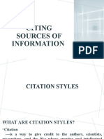 Citing Sources of Information