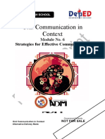 Oral Communication in Context: Strategies For Effective Communication