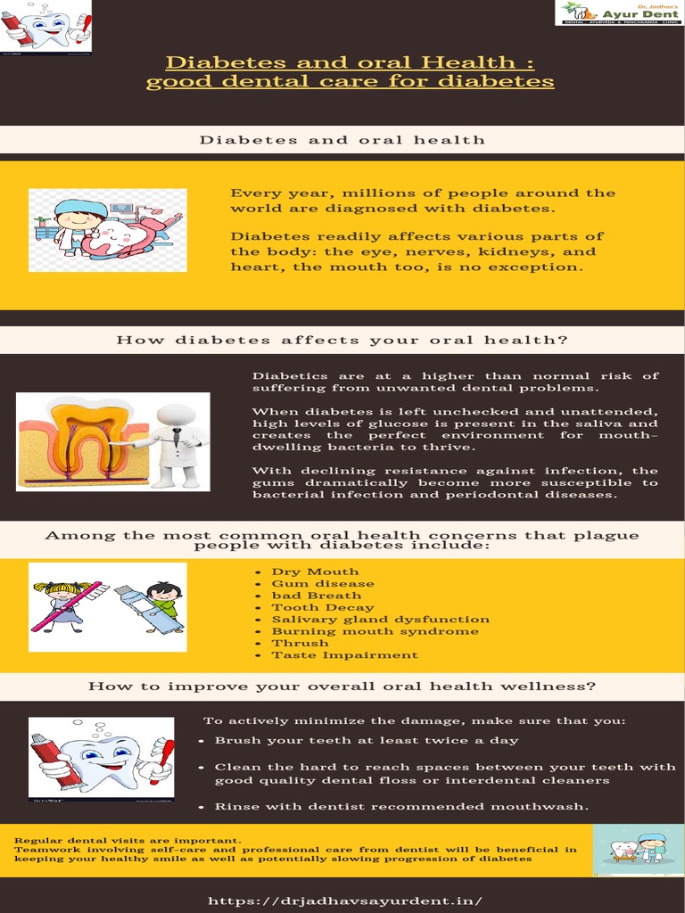Diabetes and Oral Health Good Dental Care For Diabetes PDF Oral