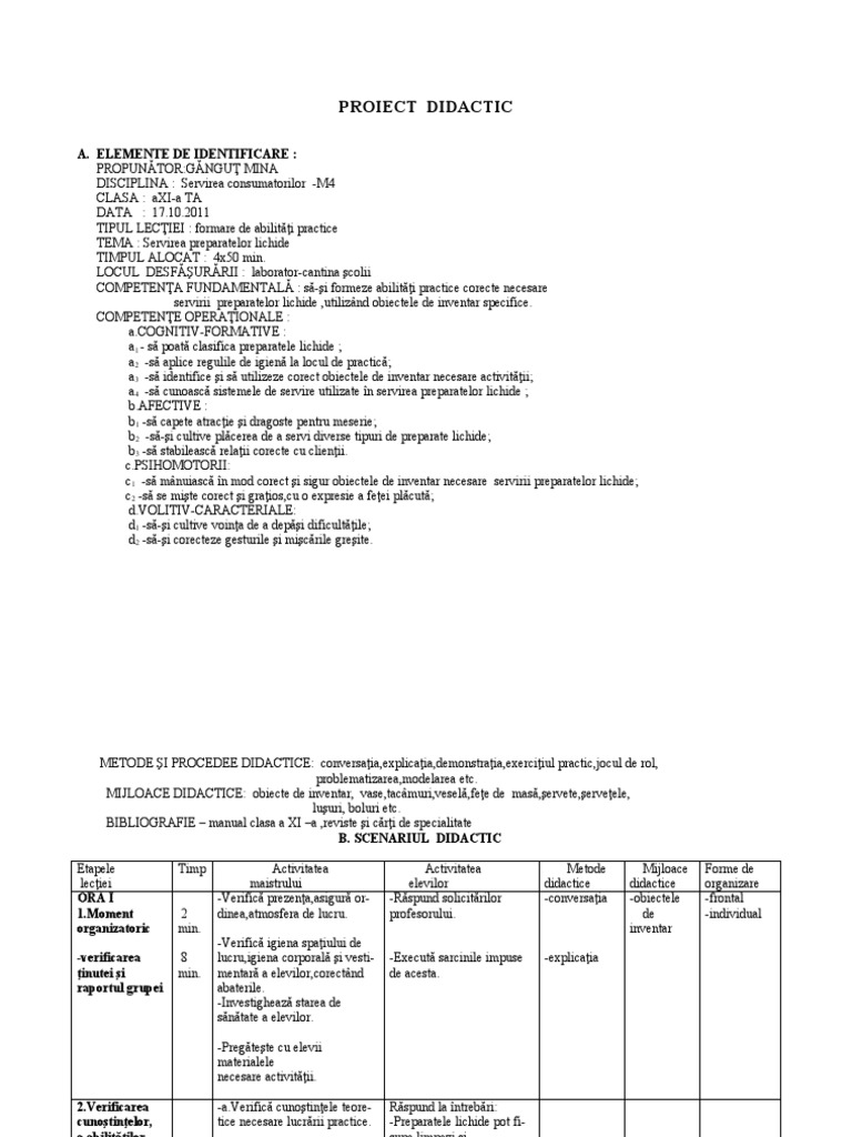 Plan Lectii Prep lichide-ABILITĂȚI 3 | PDF
