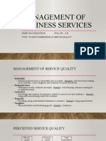 Management of Business Services