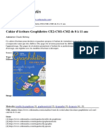 Orthomalin - Cahier D039ecriture Graphilettre Ce2-Cm1-Cm2 de 8 A 11 Ans - 2015-11-17