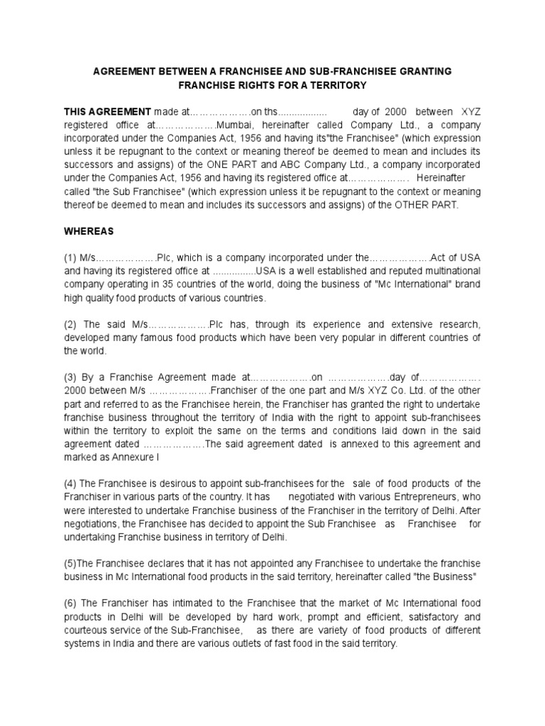 Franchise Territory Rights: The Basics Examples – OUCEBE