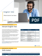 Versant English Test: Official Guide For Test-Takers