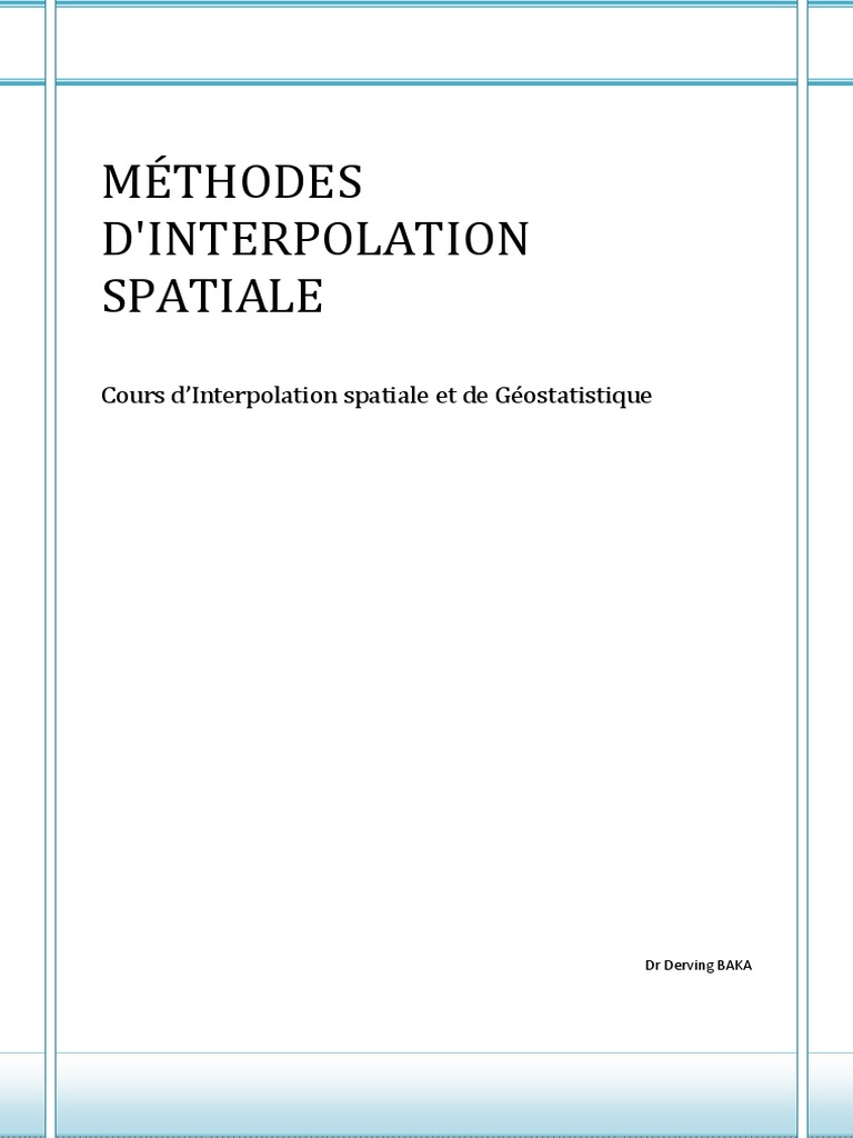 Cours sur l'Interpolation Spatiale | PDF | Matrice (Mathématiques