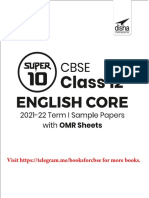 Disha Class 12 English Sample Paper For Term 1