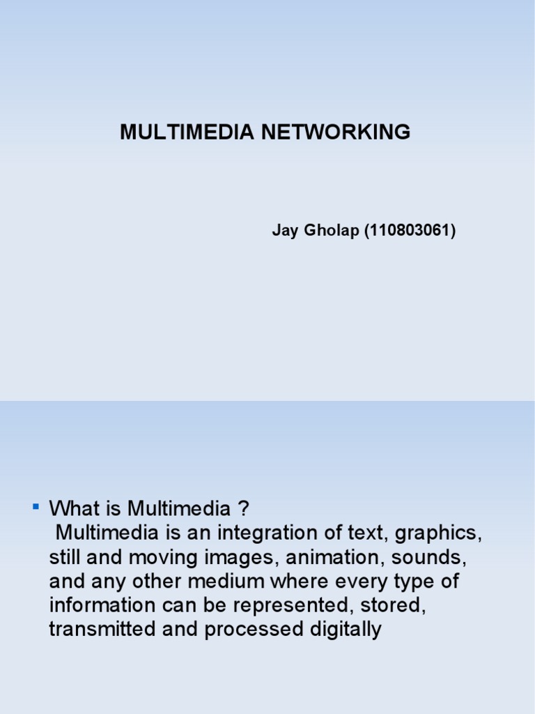 Multimedia Networking Overview and Protocols | PDF | Streaming Media ...