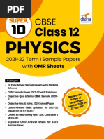 Disha Class 12 Physics Sample Paper For Term 1