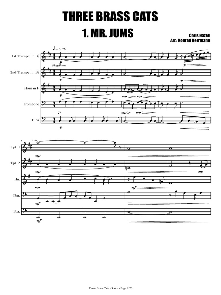 【楽天最安値に挑戦】 Musical | PDF | Cats-Score Brass Three Instruments Organology | アート・デザイン・音楽