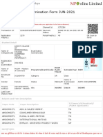 Examination Form JUN-2021: Transaction Details