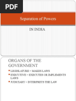 Separation of Powers in India: A Concise History