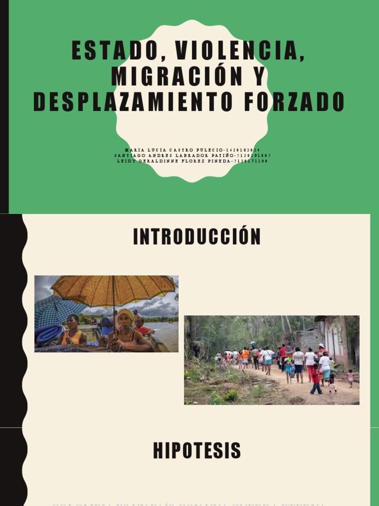 Estado, Violencia, Migración y Desplazamiento Forzado | PDF