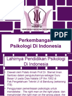 Perkembangan Psikologi Di Indonesia