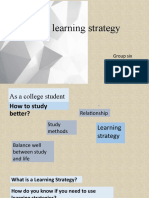 The Learning Strategy: Group Six