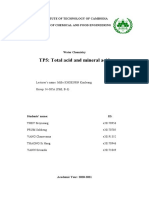 TP5: Total Acid and Mineral Acid: Institute of Technology of Cambodia Facuty of Chemical and Food Engineering