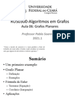 Grafos Planares e Fórmula de Euler