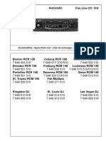 Autoradio Fun Line CC D/E: Ersatzteilliste - Spare Parts List - Liste de Rechanges - Lista de Repuestos