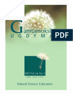 GAMTAMOKSLINIS UGDYMAS/NATURAL SCIENCE EDUCATION, Vol. 14, No. 3, 2017