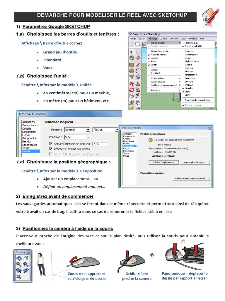 Guide pratique pour paramétrer SketchUp | PDF | SketchUp