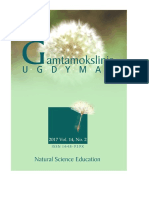 GAMTAMOKSLINIS UGDYMAS/NATURAL SCIENCE EDUCATION, Vol. 14, No. 2, 2017