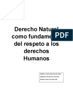 Derecho Natural Como Fundamento Del Respeto A Los Derechos Humanos