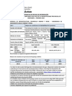 Formato Gerencia de Infraestructura - Subgerencia de Saneamiento