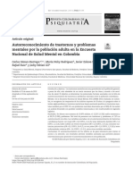 Autorreconocimiento de Trastornos y Problemas Mentales Por La Población Adulta en La Encuesta Nacional de Salud Mental en Colombia