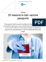 25 Reasons To Ban Vaccine Passports