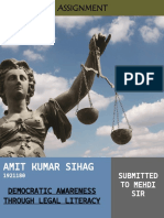 Amit Kumar Sihag: Democratic Awareness Through Legal Literacy