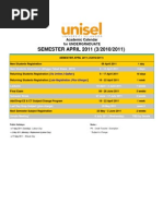 New Academic Calendar For Dip N Degree Sem 31011 April 2011 Ralat April 2011 Ver Colour