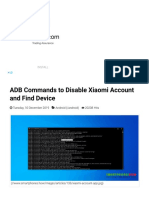 ADB Commands To Disable Xiaomi Account and Find Device