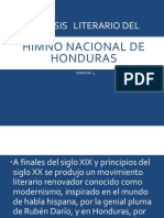 Análisis Literario Del HIMNO NACIONAL DE HONDURAS