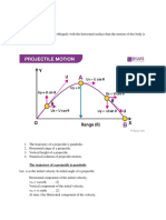 The Trajectory of A Projectile Is Parabolic