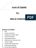 Sources of Capital For Idea and Creativity