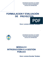 Módulo II - Formulación y Evaluación Proy