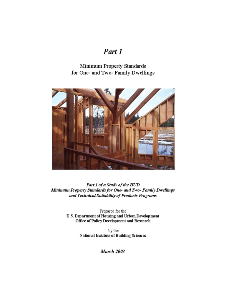 HUD Minimum Property Standards Study | PDF | Federal Housing ...