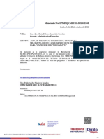 Memorando Nro. EPMTPQ-CMI-URC-2021-0123-M Quito, D.M., 28 de Octubre de 2021