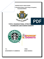 Topic: Oganisational Structure of Starbucks and Dunkin Donuts